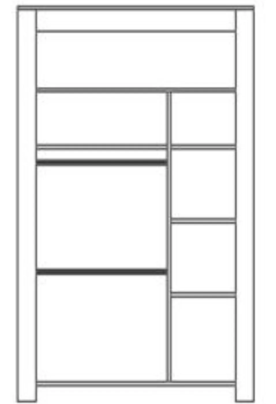 Kleiderschrank Olivia | weiß | 3-türig