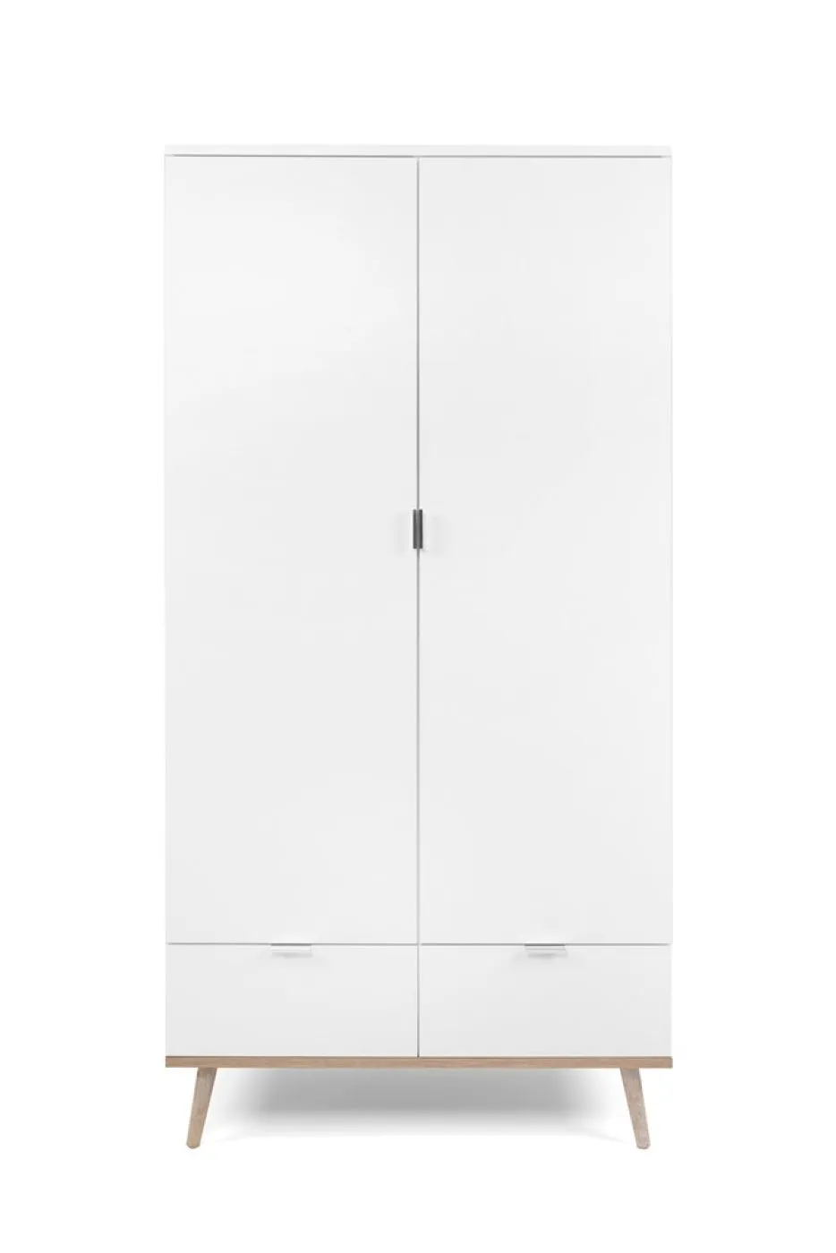 Kleiderschrank Oslo | Skandinavisch | weiß / Sonoma Eiche