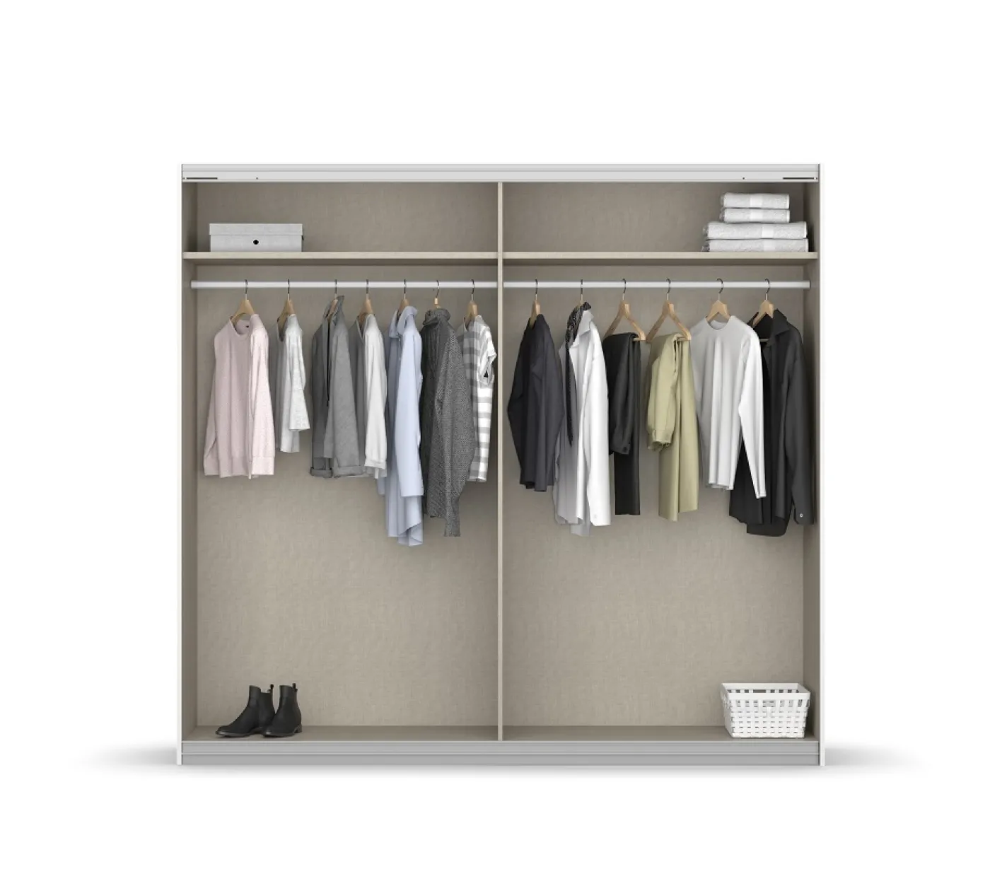 Kleiderschrank Schwebetürenschrank Apollon | 2-türig | Eiche Artisan