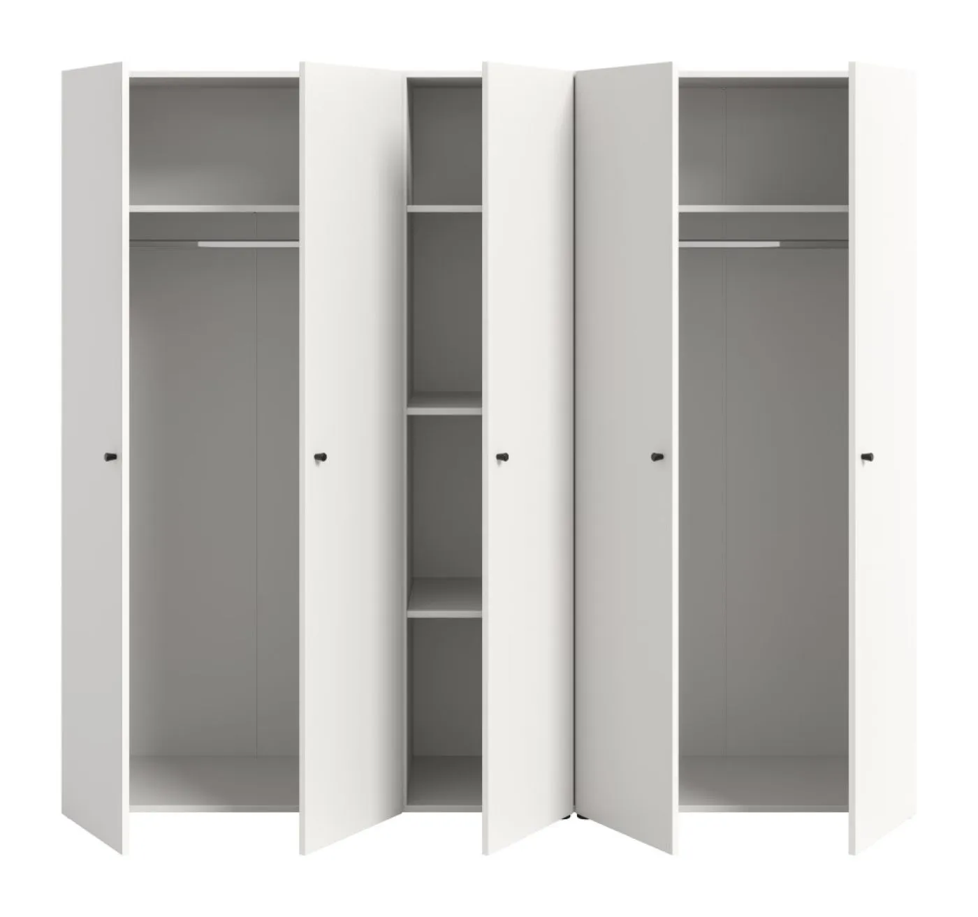 Kleiderschrank set Darwin | 2-teilig | mit 2 & 3 Türen | weiß