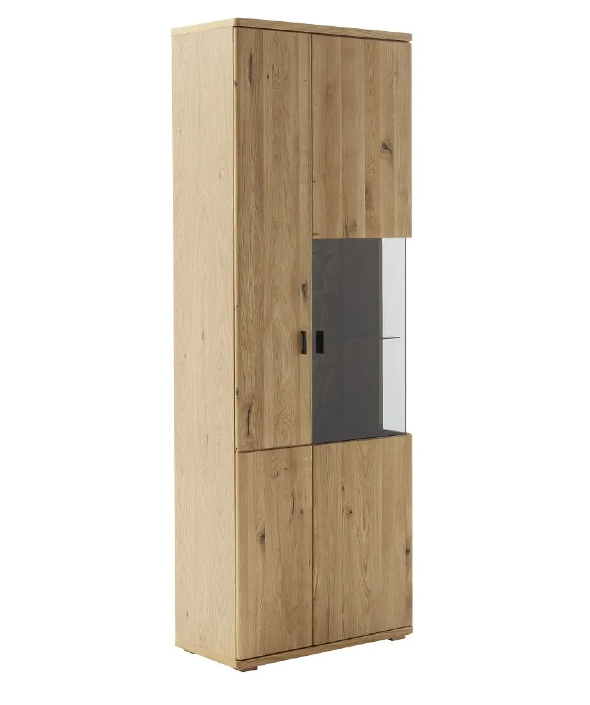 Kombi-Vitrine Venedig | Naturfarben / Wildeiche | ohne Beleuchtung