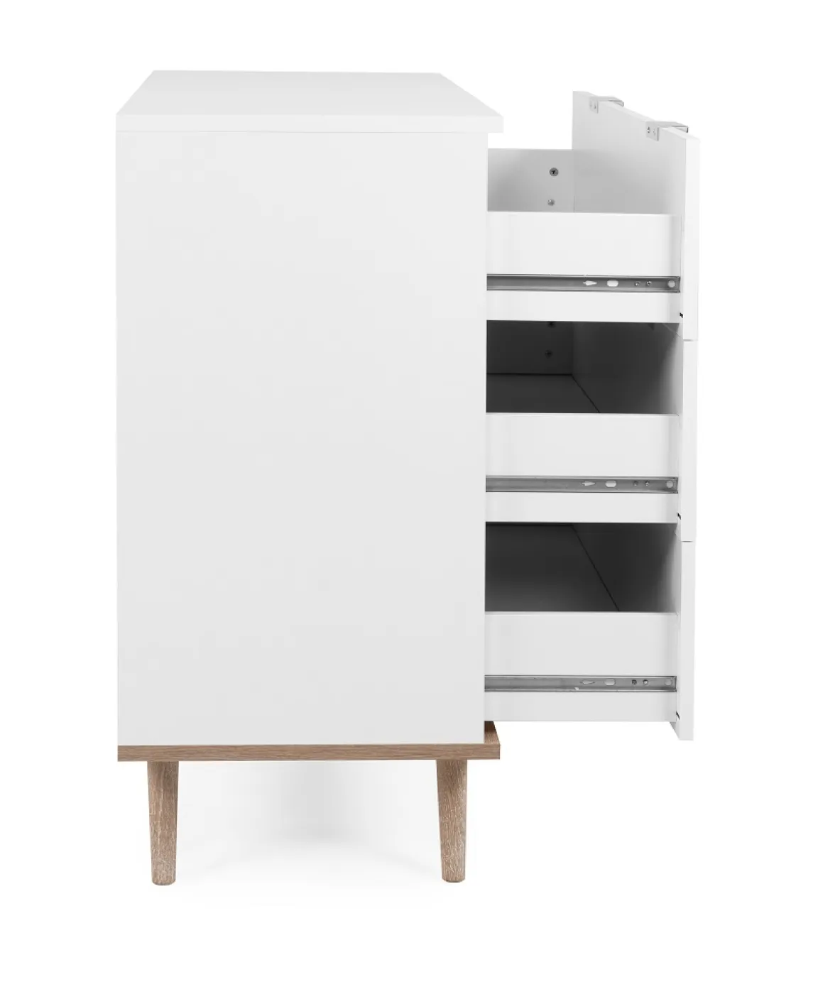 Kommode 1 Oslo | Skandinavisch | weiß / Sonoma Eiche