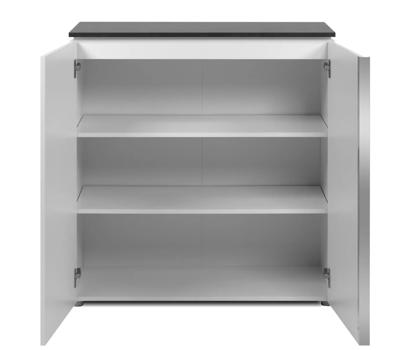 Kommode Brest | Matera / Weiß Hochglanz | 88,5 x 92 cm x 40 cm