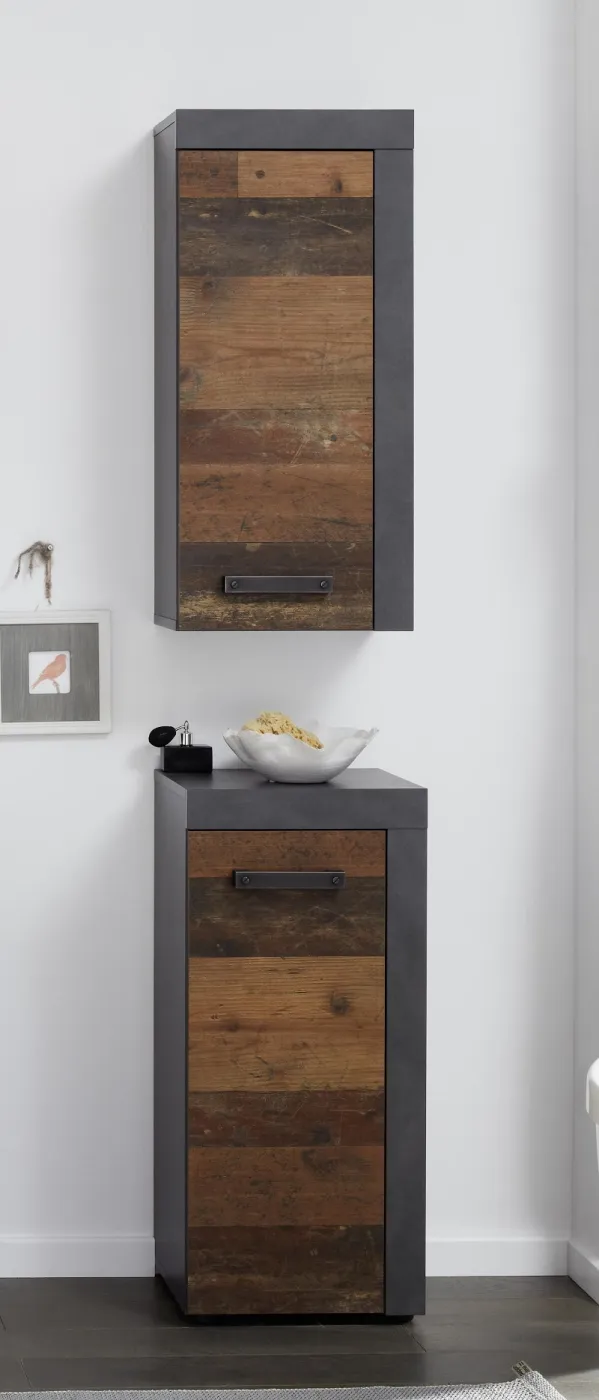 Kommode Cancun Indy | Matera grau / Old Used Wood | Shabby Look