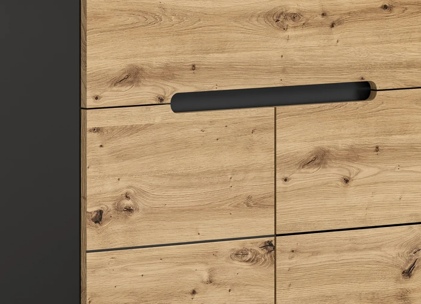 Kommode Canu | grau / Artisan Eiche