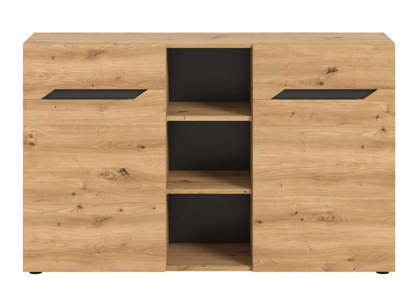 Kommode Caserta | Artisan Eiche / Basalt Grau | ohne Beleuchtung