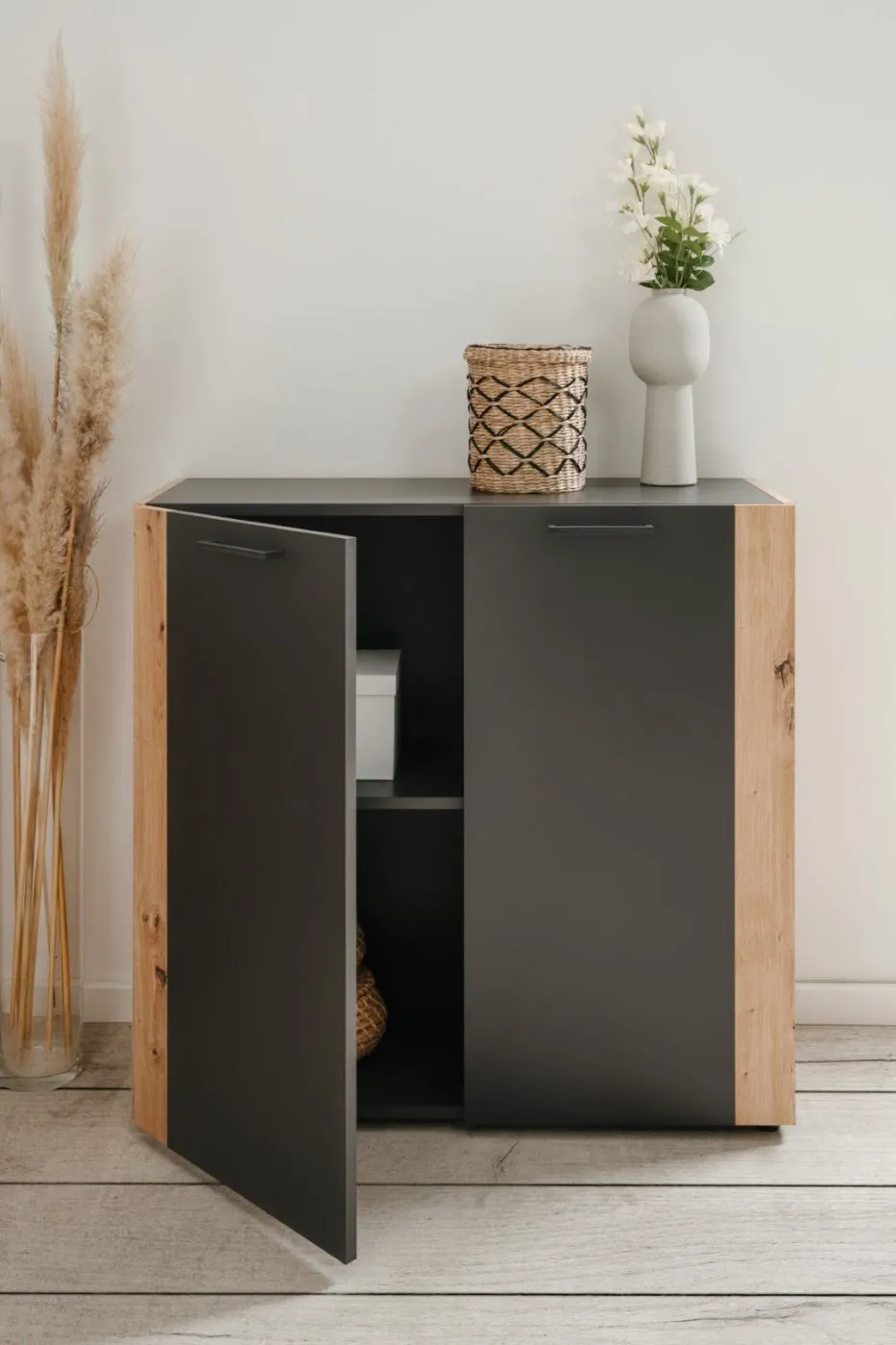 Kommode Cento | anthrazit / Artisan Eiche