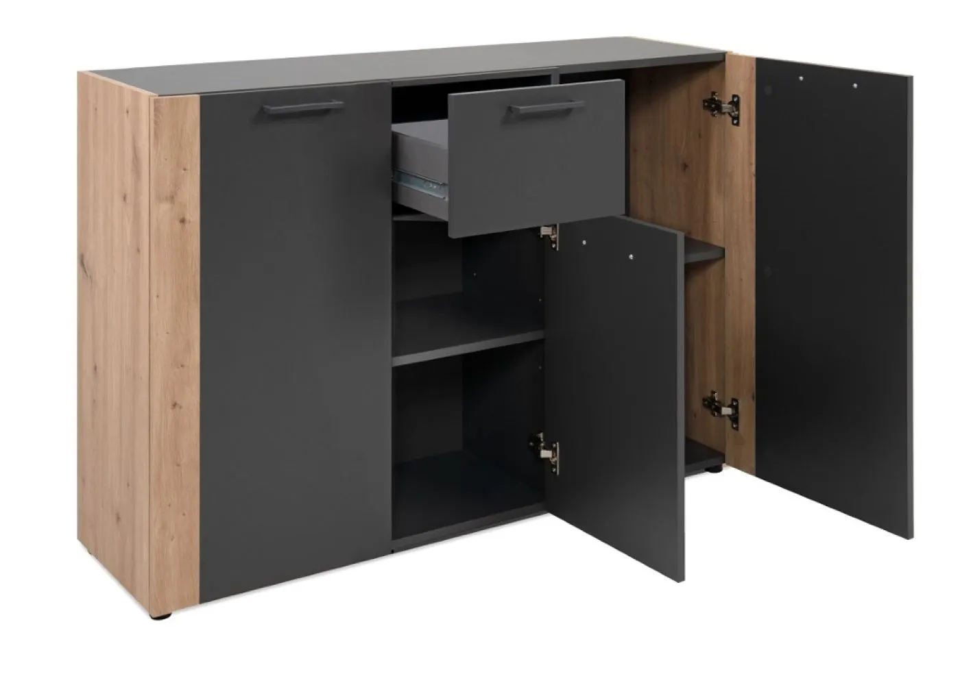 Kommode Cento | mit Schubkasten | anthrazit / Artisan Eiche