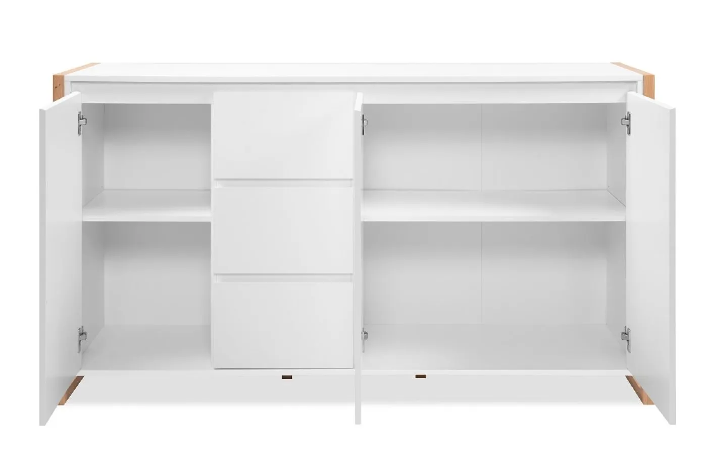 Kommode Denver (L) | mit Schubkästen | weiß / Artisan Eiche