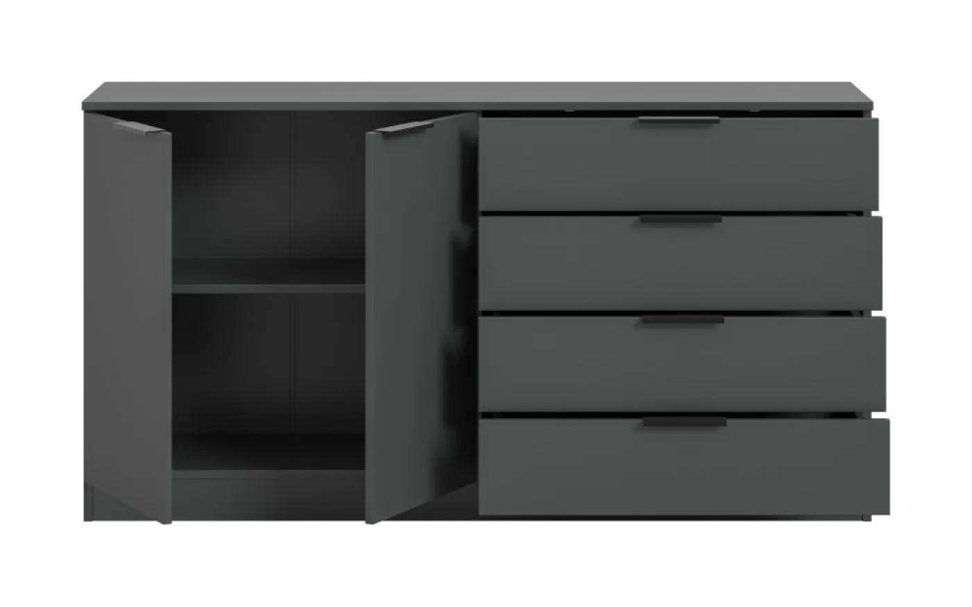Kommode Kopenhagen 2 | mit 4 Schubkästen | anthrazit