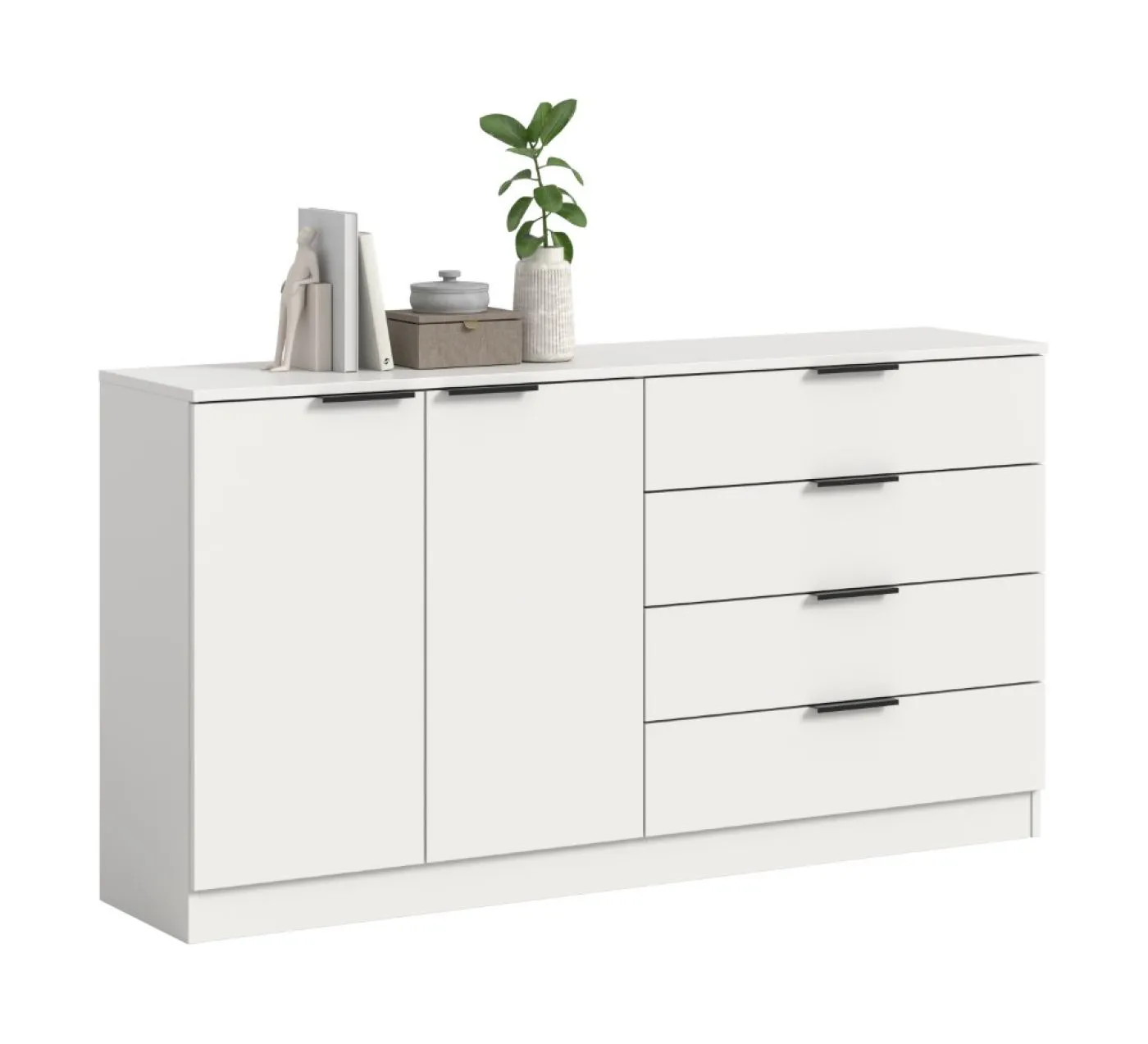 Kommode Kopenhagen 2 | mit 4 Schubkästen | weiß