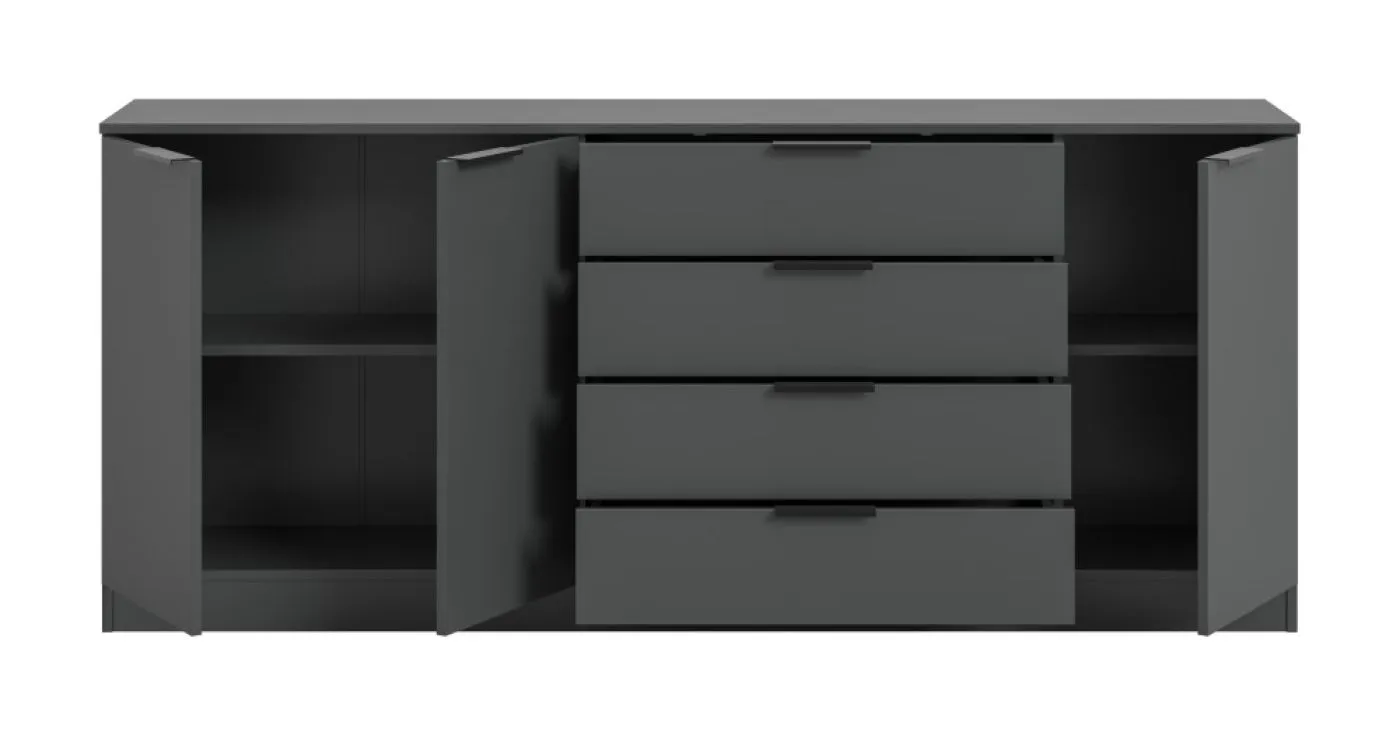 Kommode Kopenhagen 3 | mit 4 Schubkästen | anthrazit