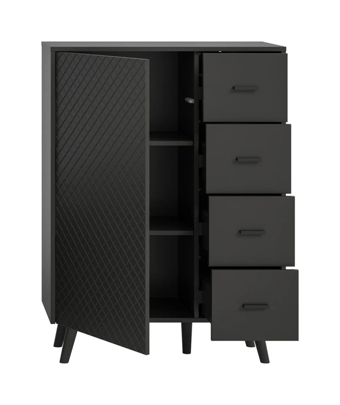 Kommode Linea | mit Schubkästen | grau