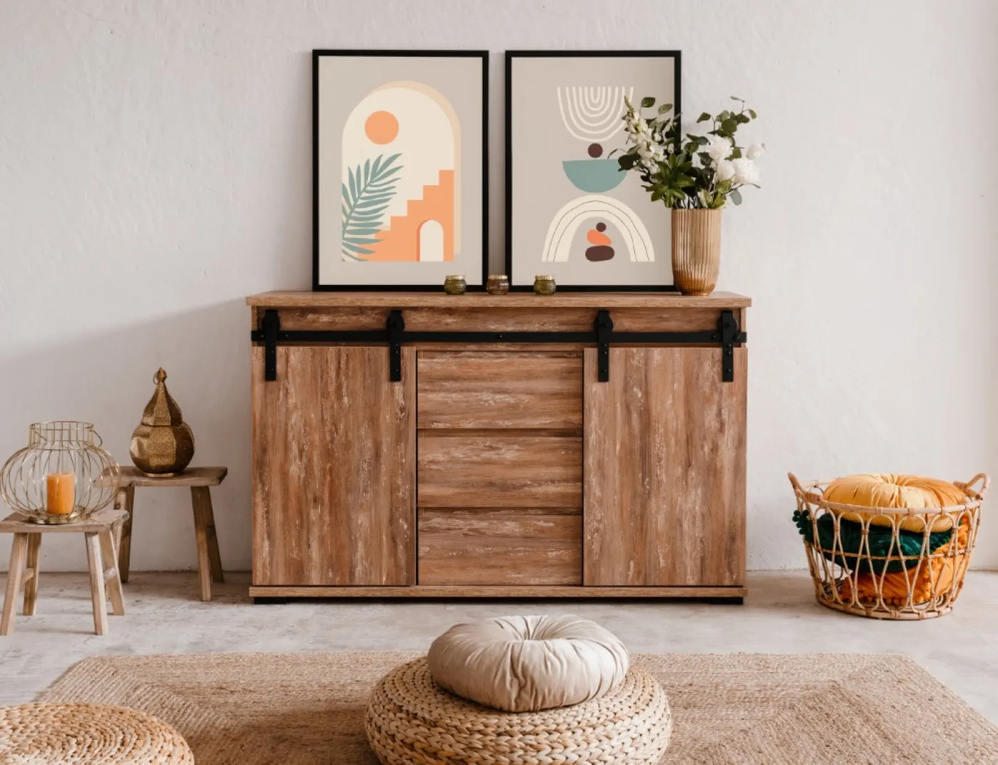 Kommode Marrakesch mit Schubkästen | Valhalla Eiche / Milford Kiefer