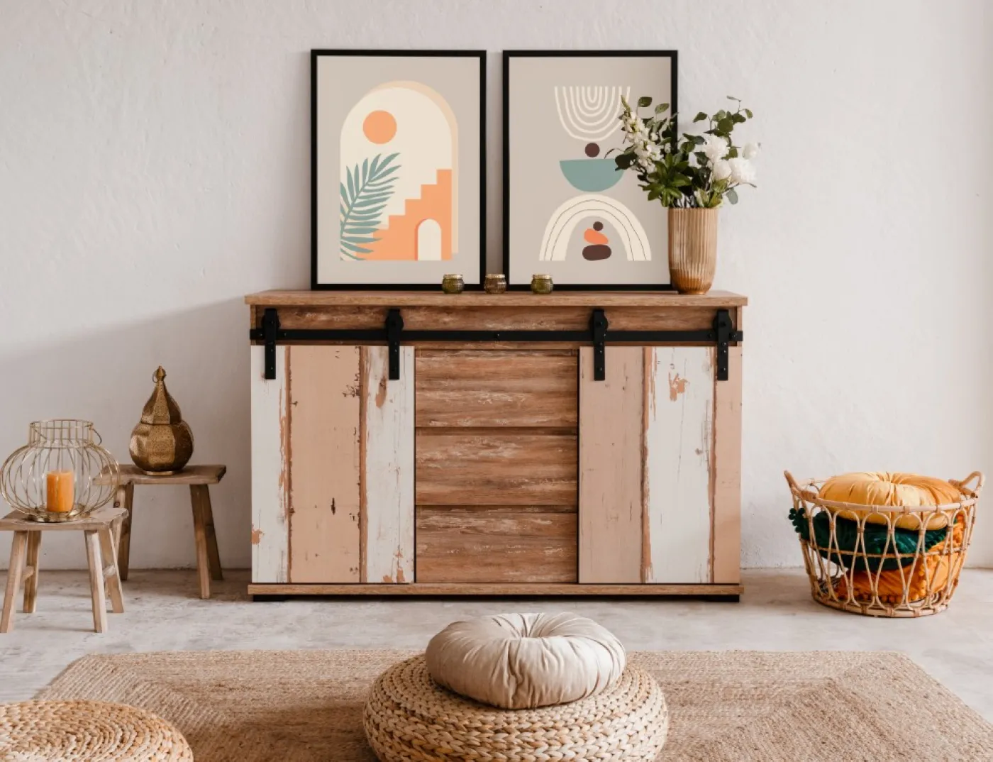 Kommode Marrakesch mit Schubkästen | Valhalla Eiche / Milford Kiefer