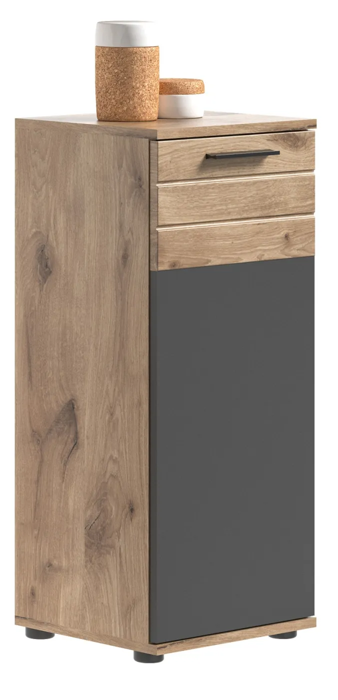 Kommode Mason | Nox Oak / Basalt Grau