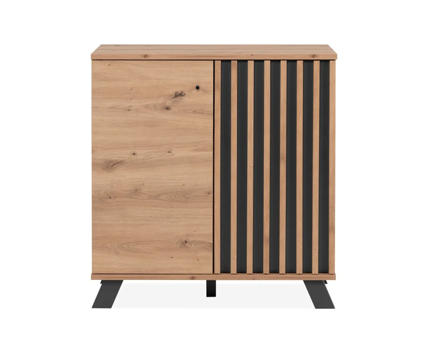 Kommode Medan | mit 3D-Lamellen | Artisan Eiche / anthrazit