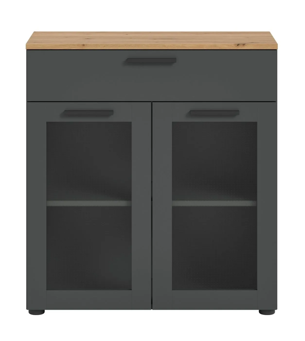 Kommode Niklas | Basalt Grau / Artisan Eiche