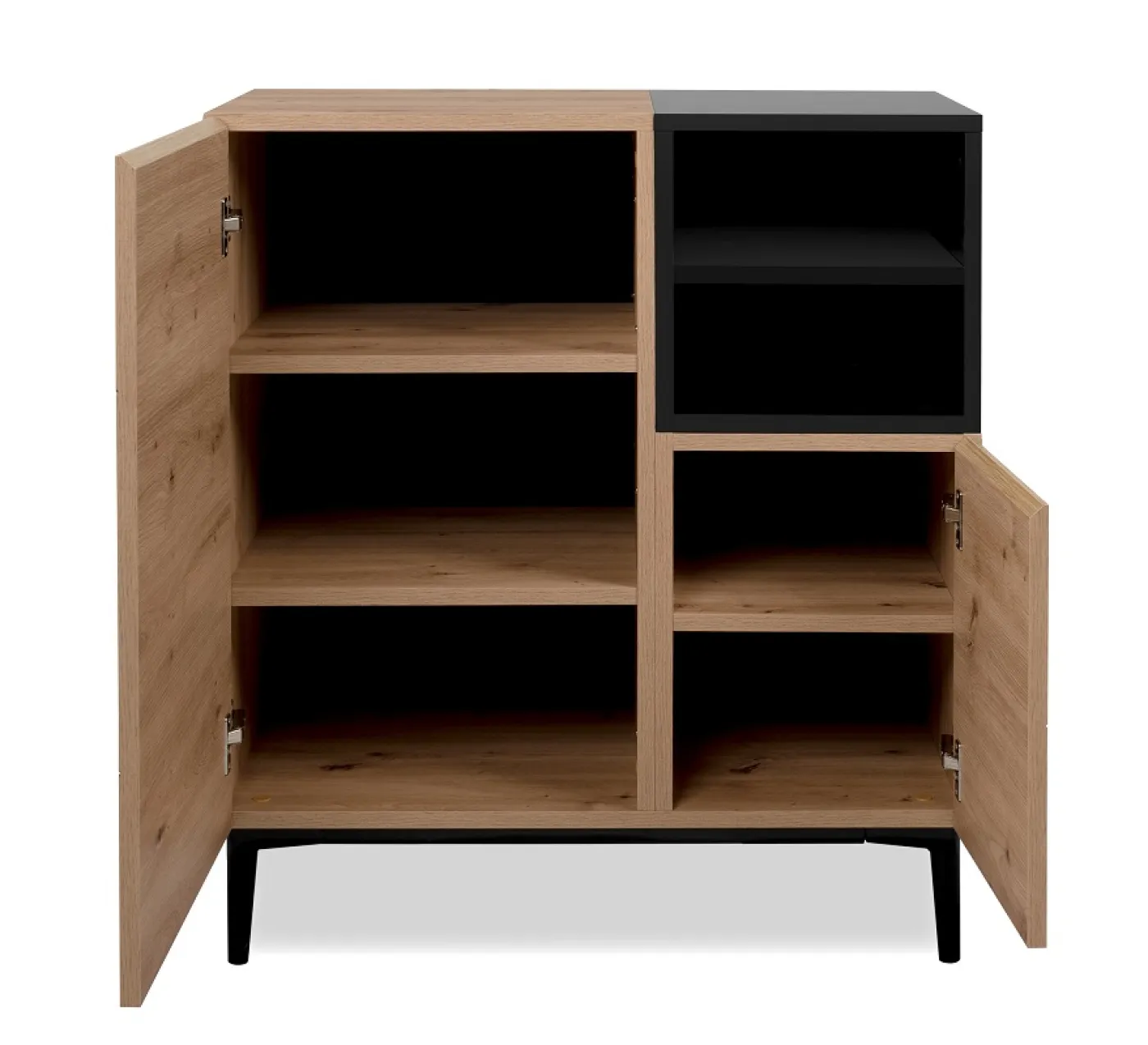 Kommode Nola | Artisan Oak / schwarz