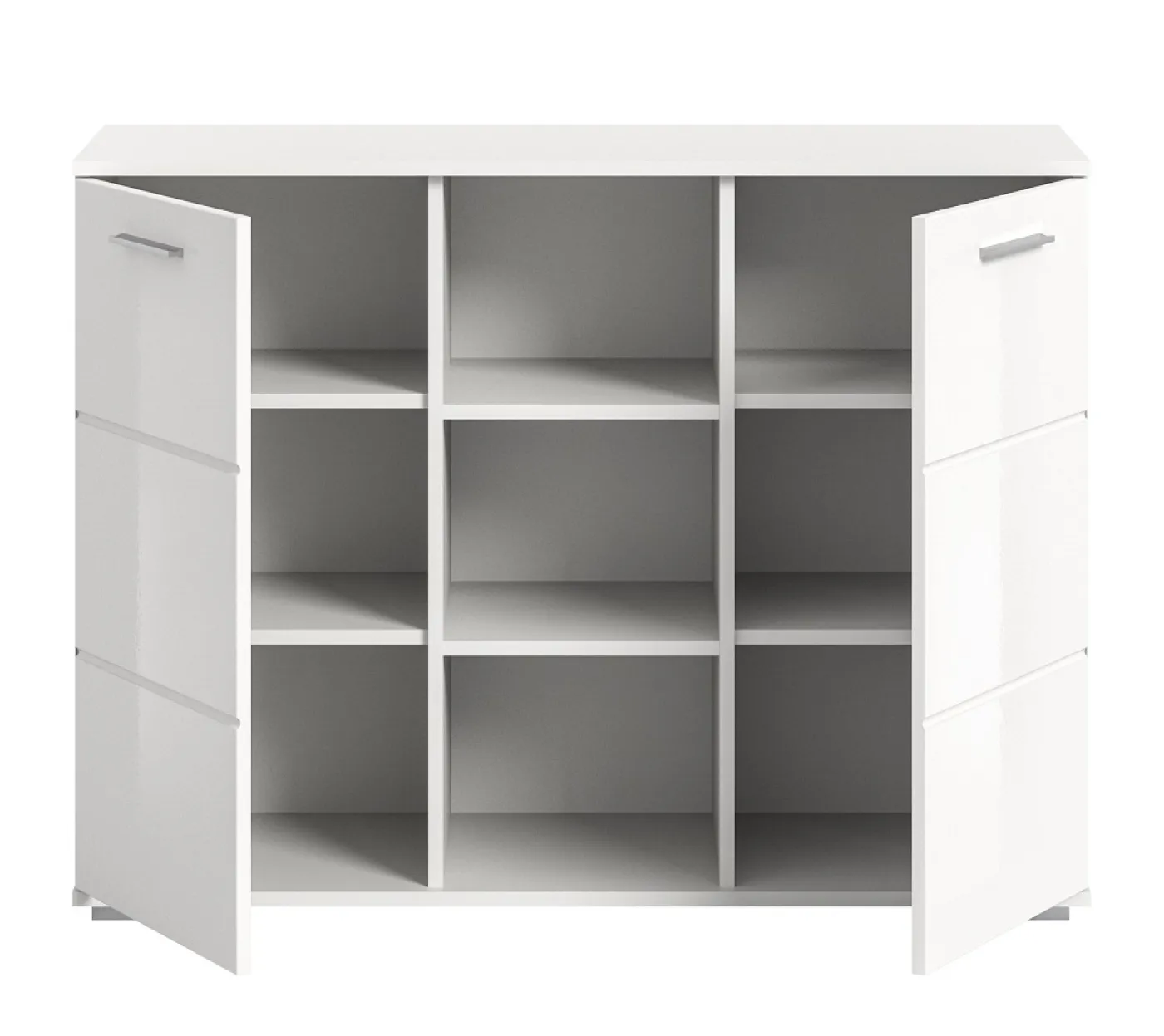 Kommode Prego 1 | weiß Hochglanz mit Beleuchtung