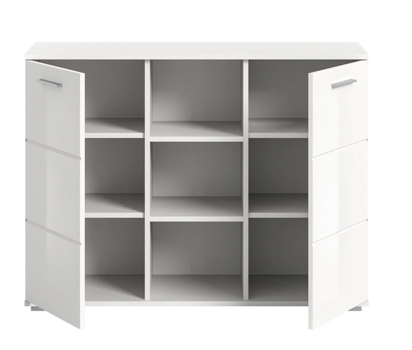 Kommode Prego 1 | weiß Hochglanz ohne Beleuchtung