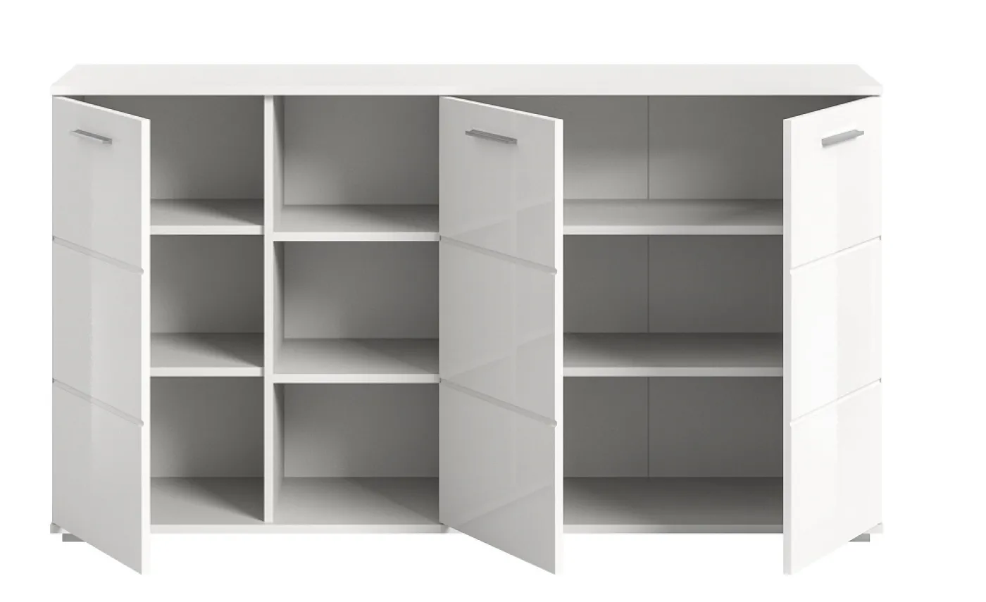 Kommode Prego 2 | weiß Hochglanz