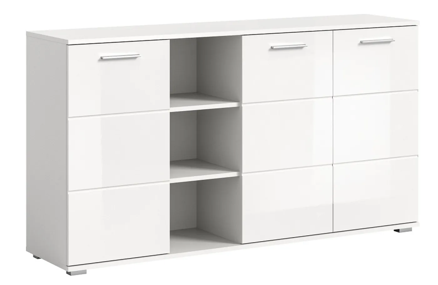 Kommode Prego 2 | weiß Hochglanz ohne Beleuchtung