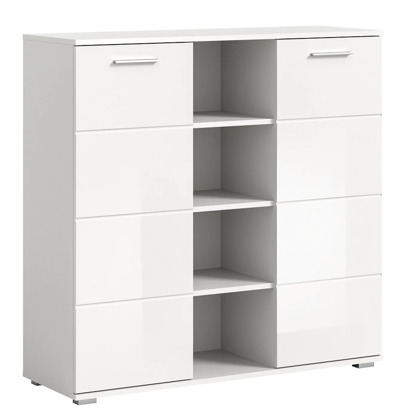 Kommode Prego 3 | weiß Hochglanz mit Beleuchtung