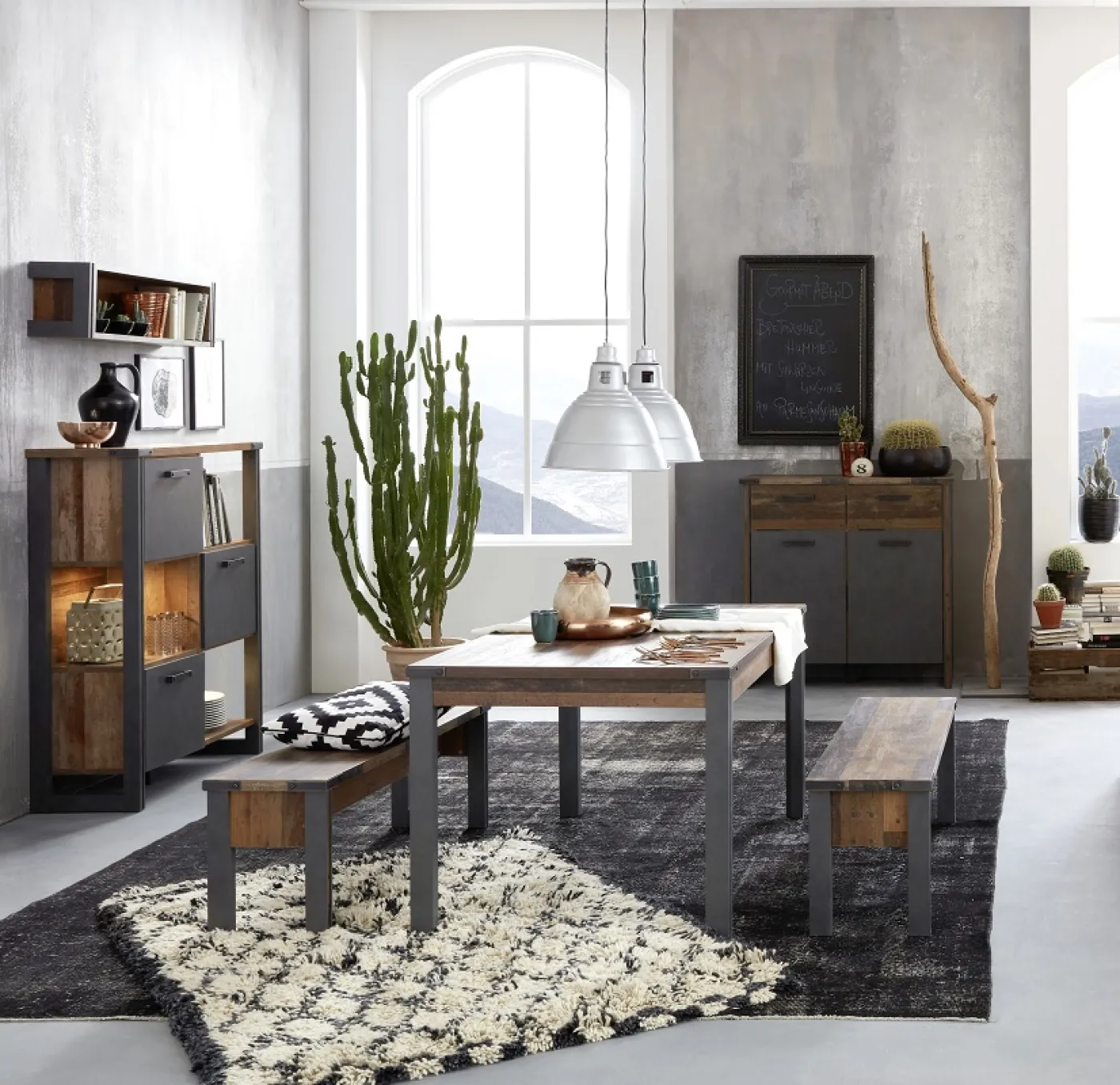 Kommode Prime | Old Used Wood / Matera grau | Shabby Look