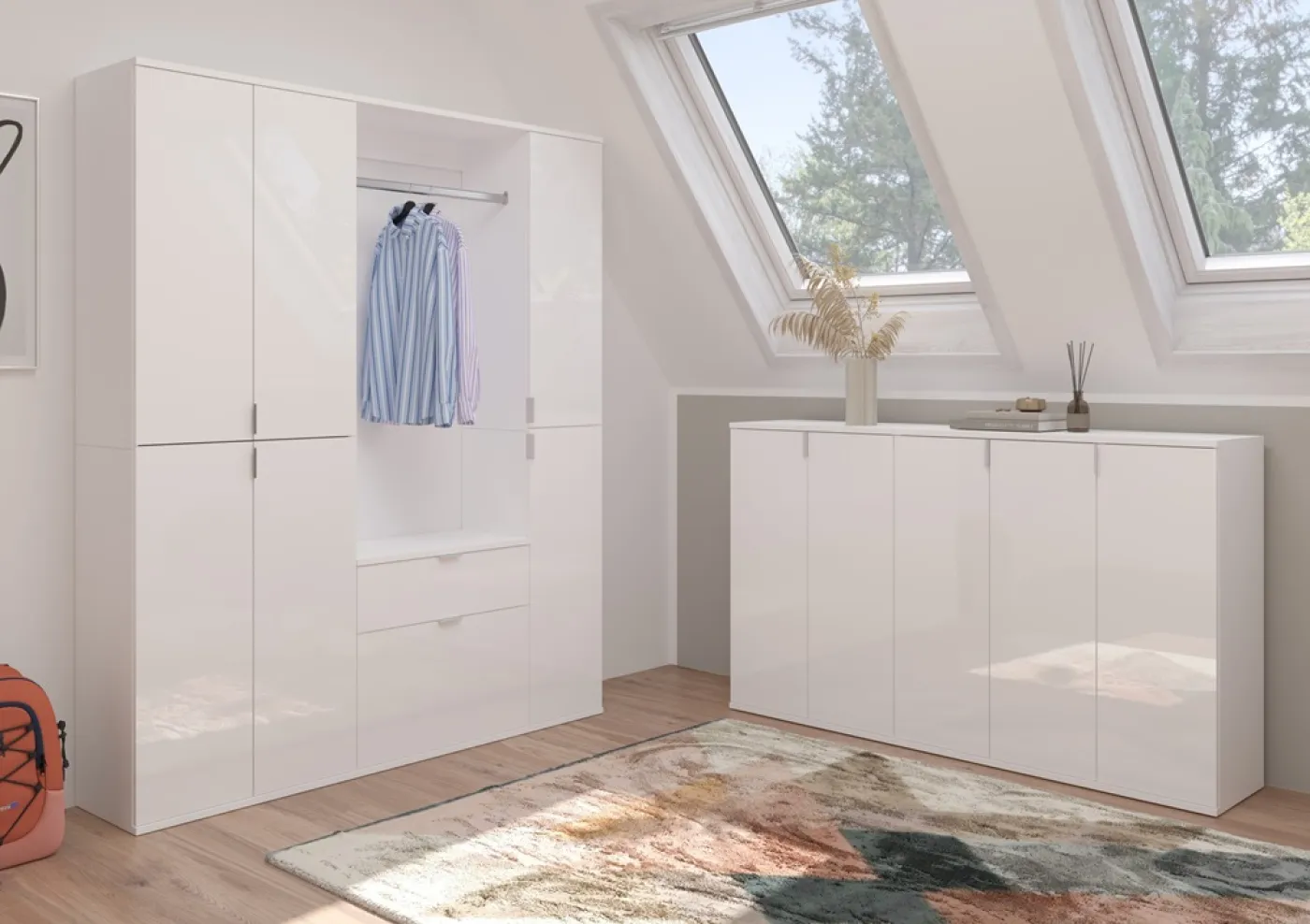 Kommode Projekt X | weiß Hochglanz