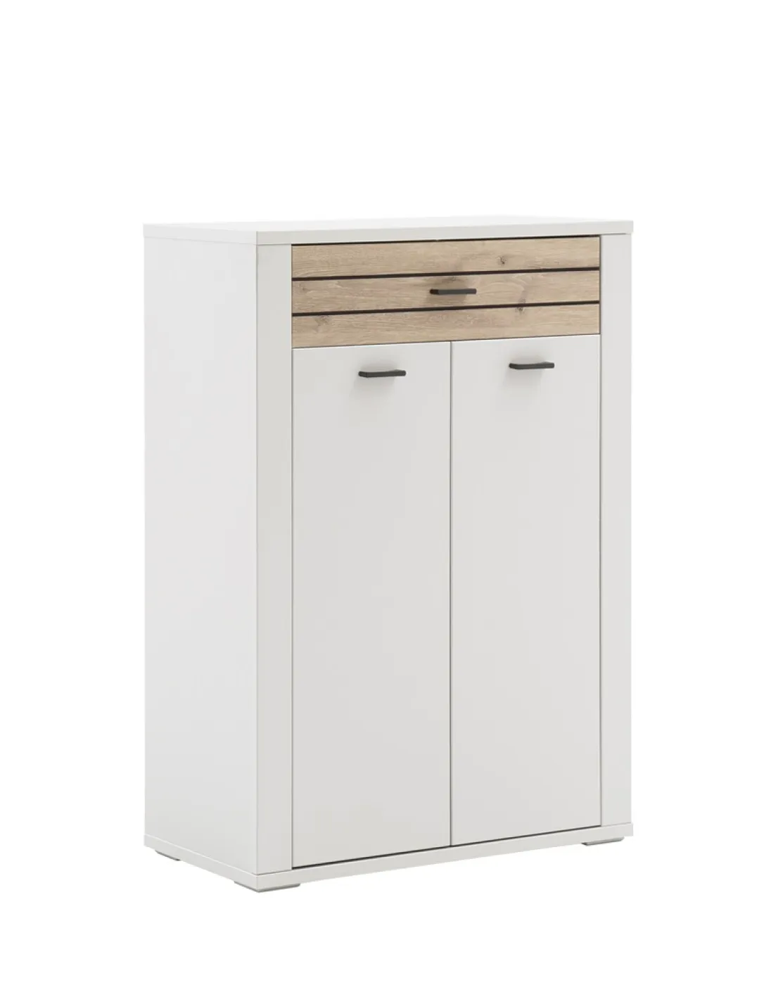 Kommode Schuhkommode Mantena | Modern White / Viking Oak