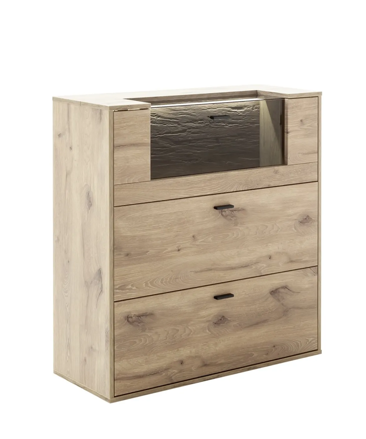 Kommode Schuhkommode Mezzano | Viking Oak mit Beleuchtung