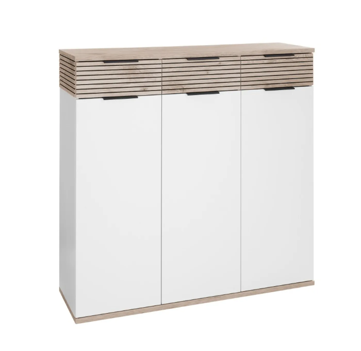 Kommode Schuhschrank Montello mit Schubkästen | Soft white / Viking Oak