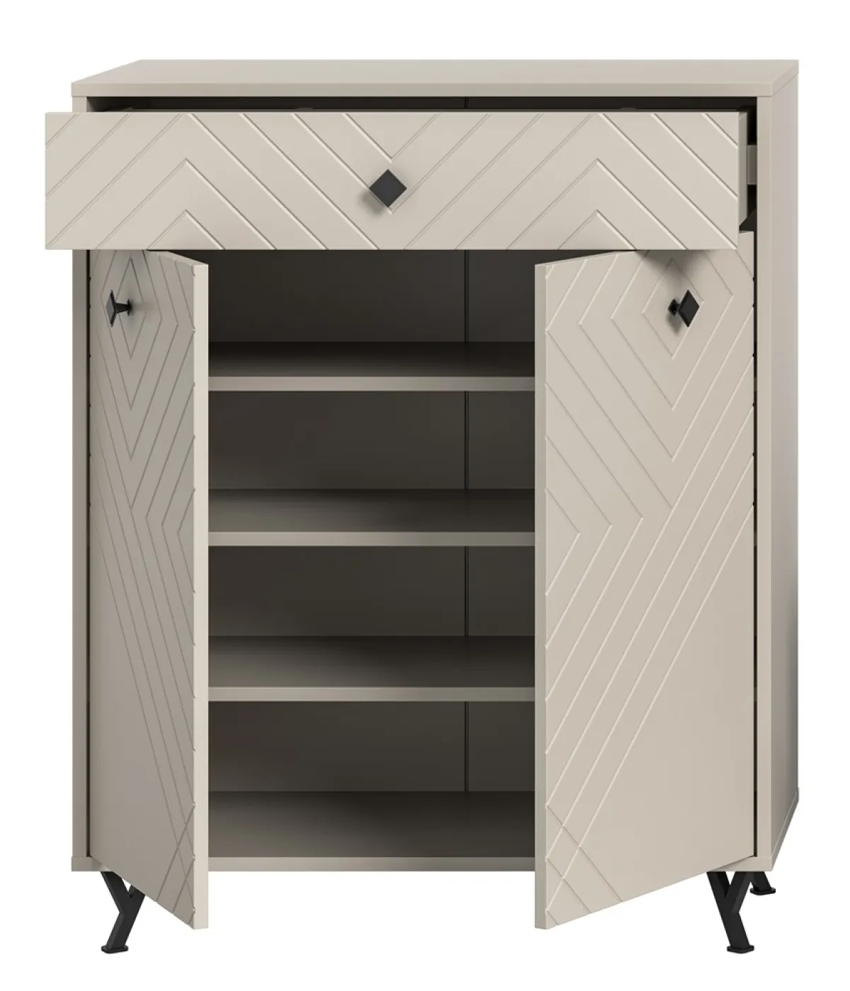 Kommode | Schuhschrank Notes | beige matt/sandfarben