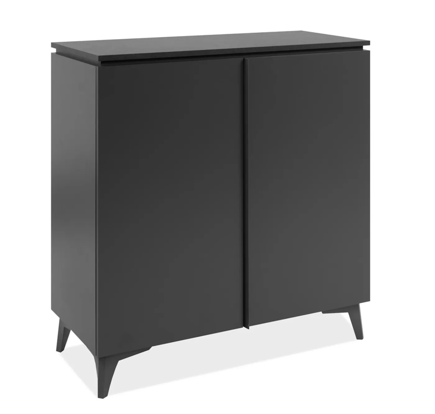 Kommode Sideboard Bertrix | Schiefer dunkel / Anthrazit | 88 cm x 92 cm x 40 cm