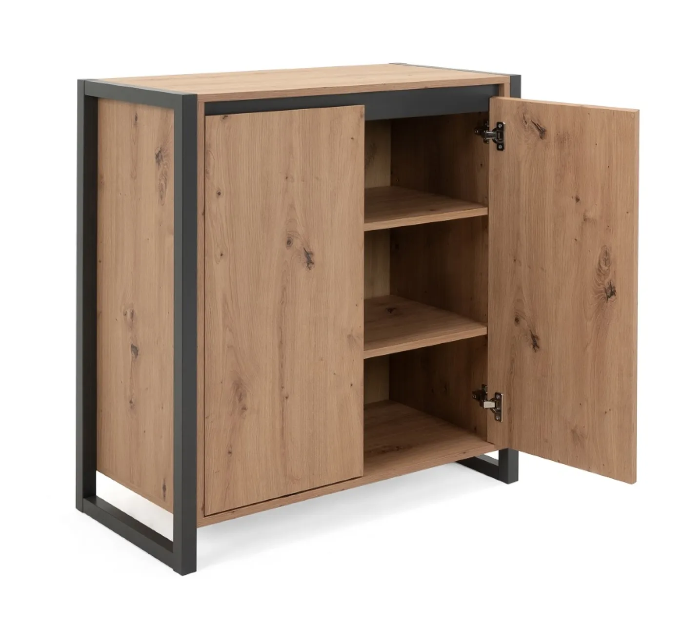 Kommode Sideboard Denver 1 | Artisan Oak / anthrazit | Industrial Look