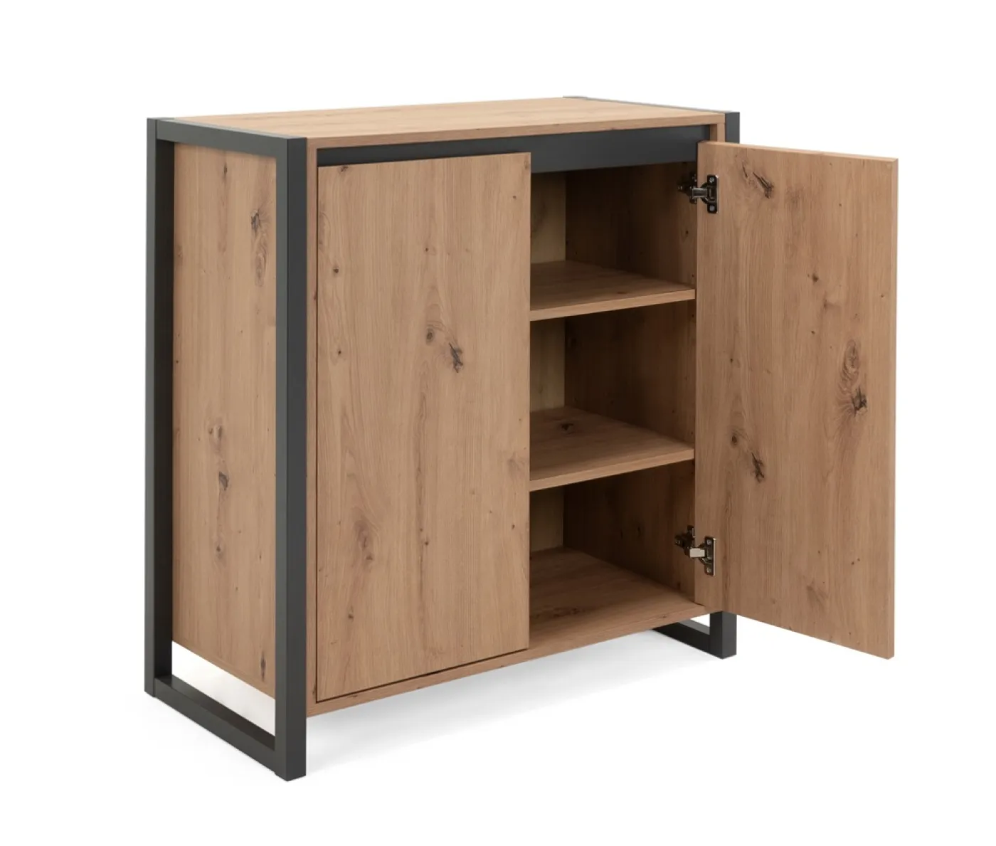 Kommode Sideboard Denver 1 | Artisan Oak / anthrazit | Industrial Look