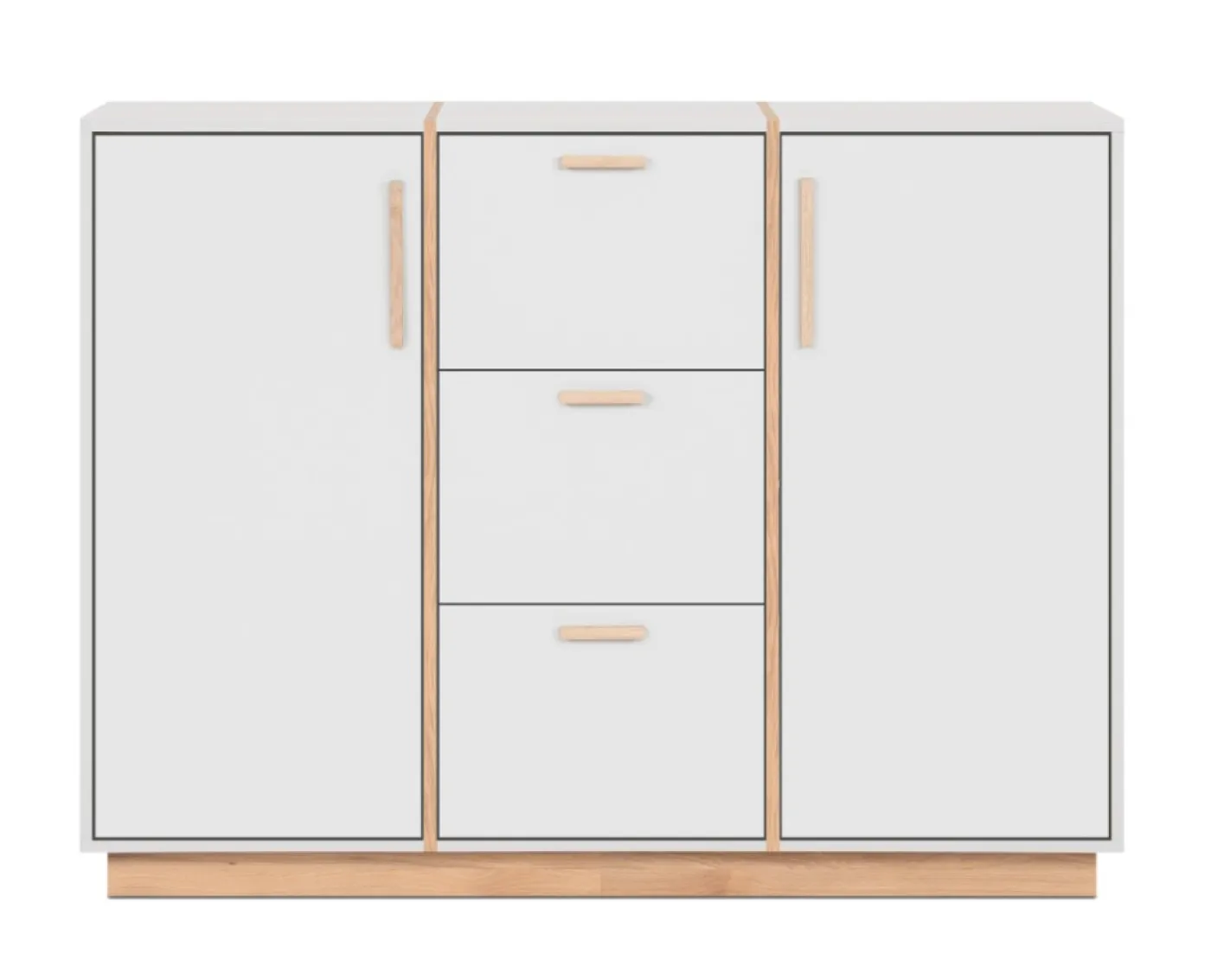 Kommode Sideboard Split | steingrau / Jackson Hickory