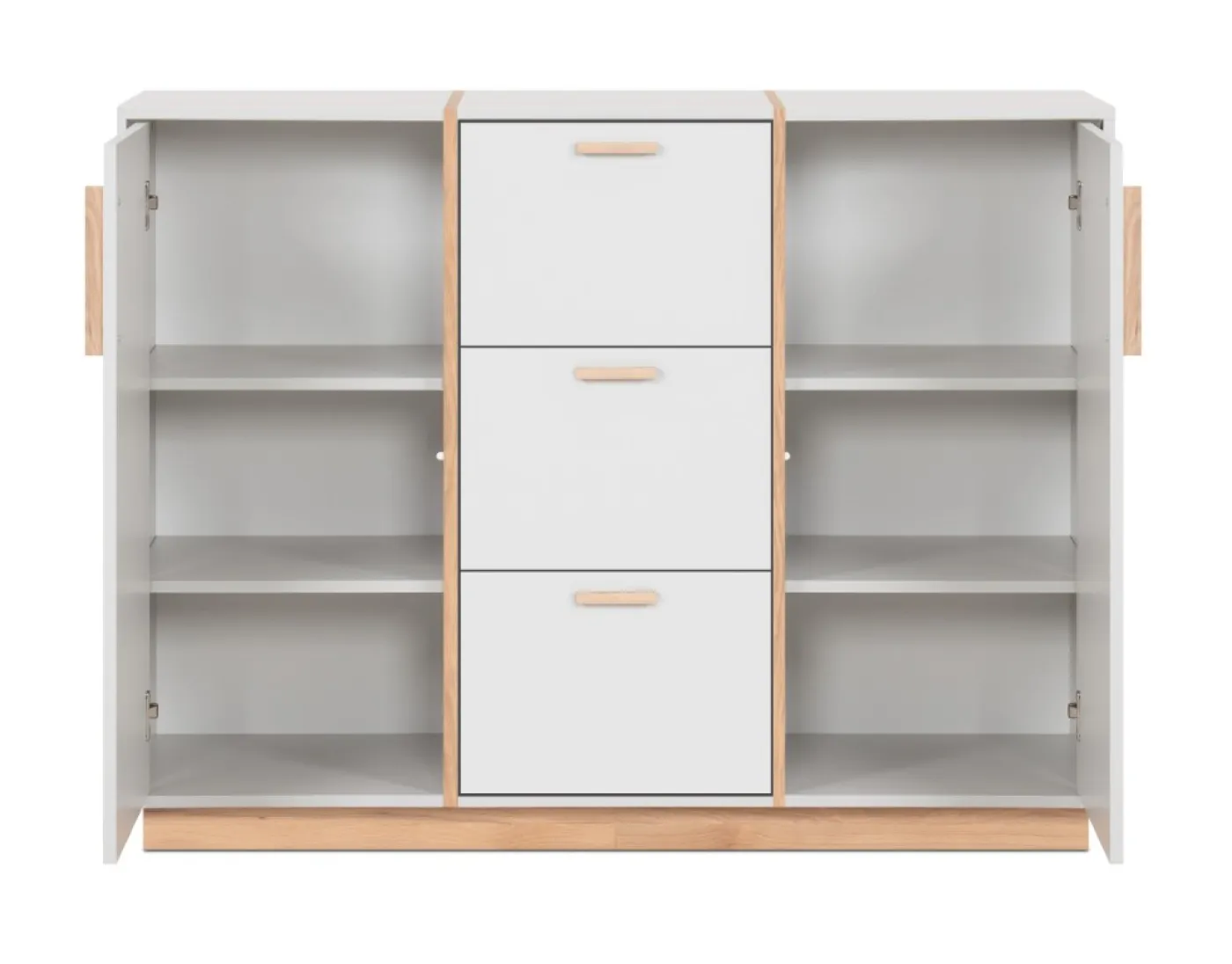 Kommode Sideboard Split | steingrau / Jackson Hickory