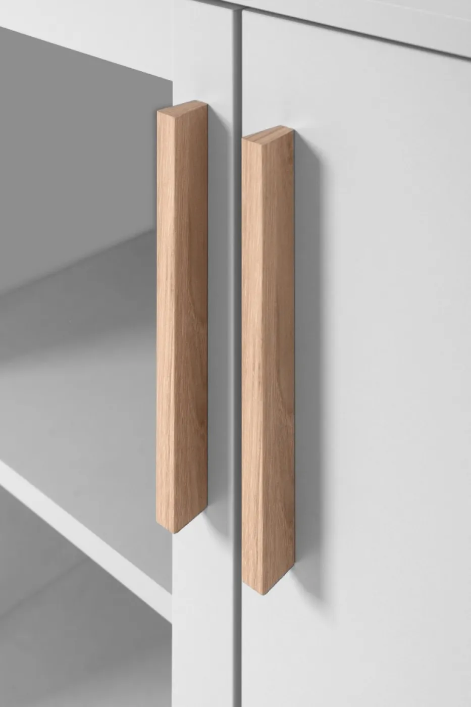 Kommode Sideboard Split | steingrau / Jackson Hickory
