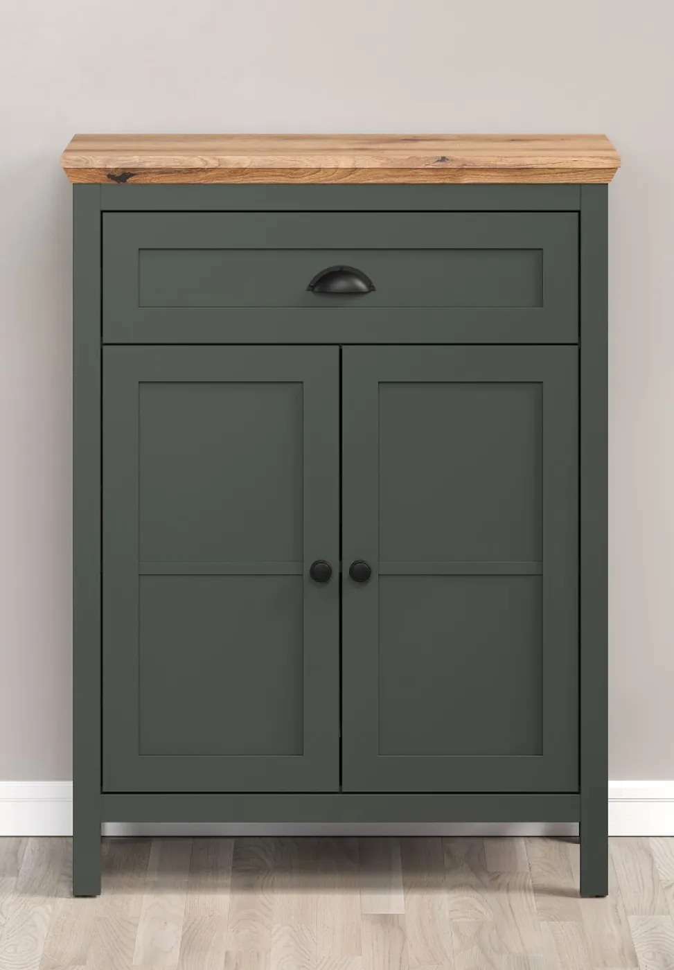 Kommode Stanton | Tannengrün / Eiche