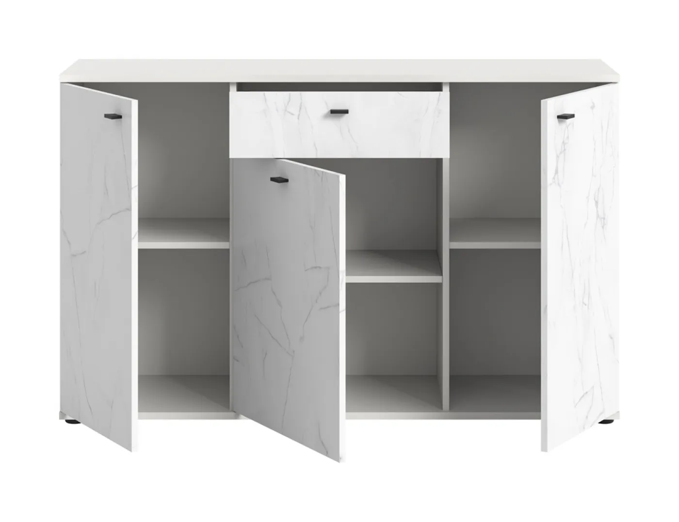 Kommode Stone | mit Schubkasten | weiß | Marmoroptik