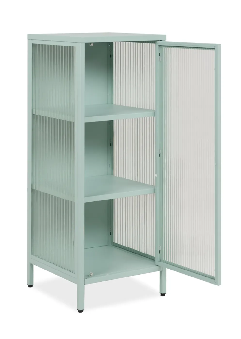 Kommode Vitrine Milton | Mintgrün | 40 cm x 101,5 cm x 40 cm