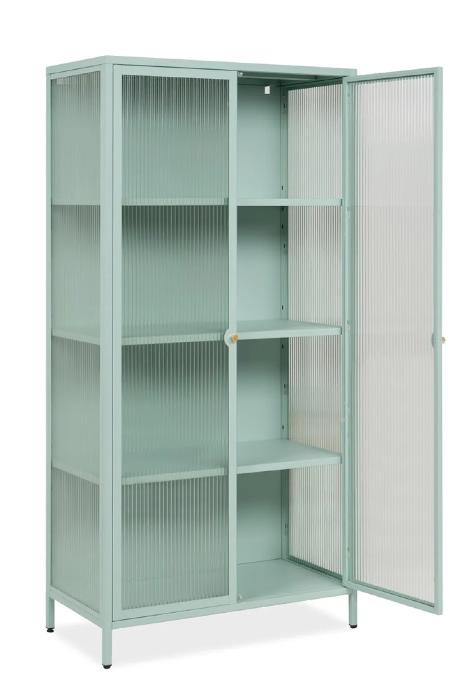 Kommode Vitrine Milton | Mintgrün | 80 cm x 160 cm x 40 cm