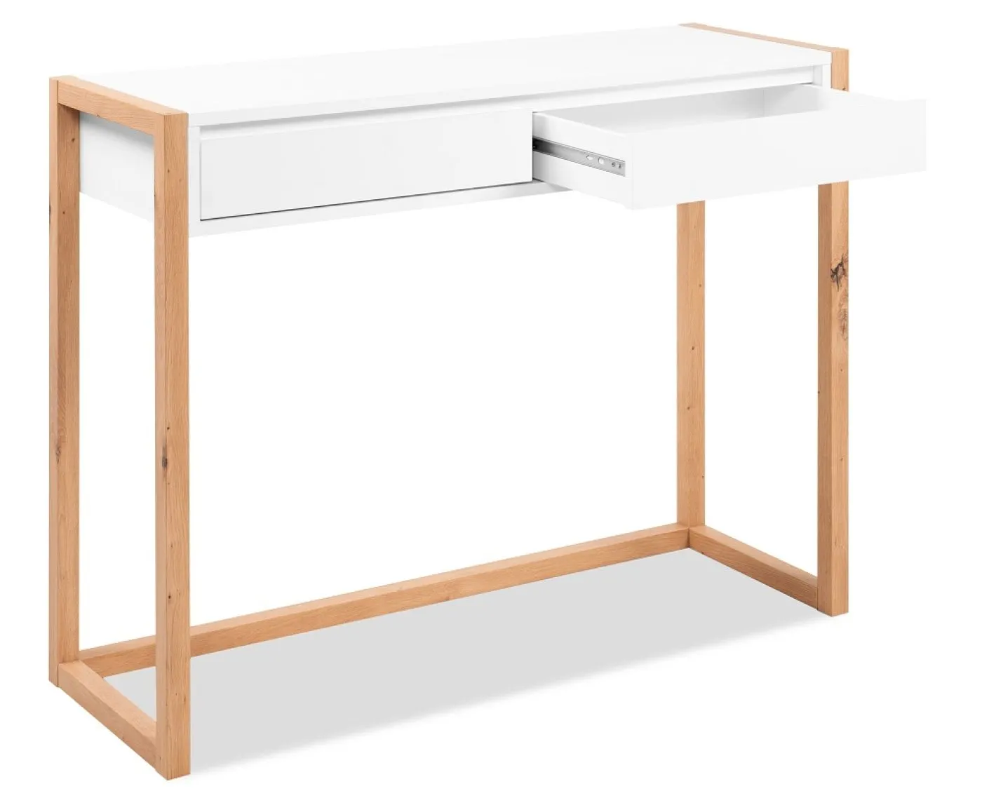 Konsoletisch Denver | mit Schubkästen | weiß / Artisan Eiche