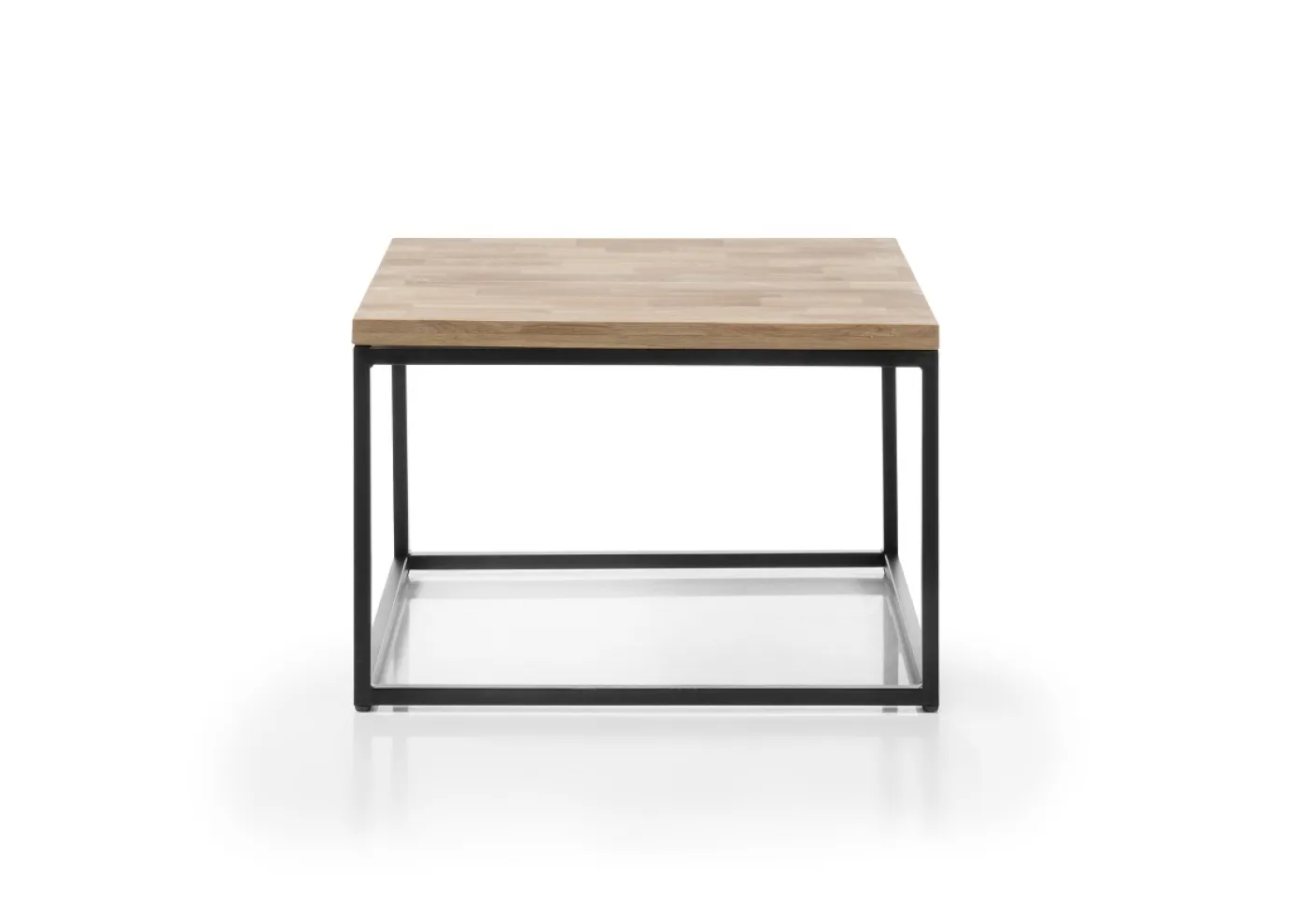 Couchtisch Sakura | Asteiche massiv | mit Metallrahmen | 70x70 | Eiche