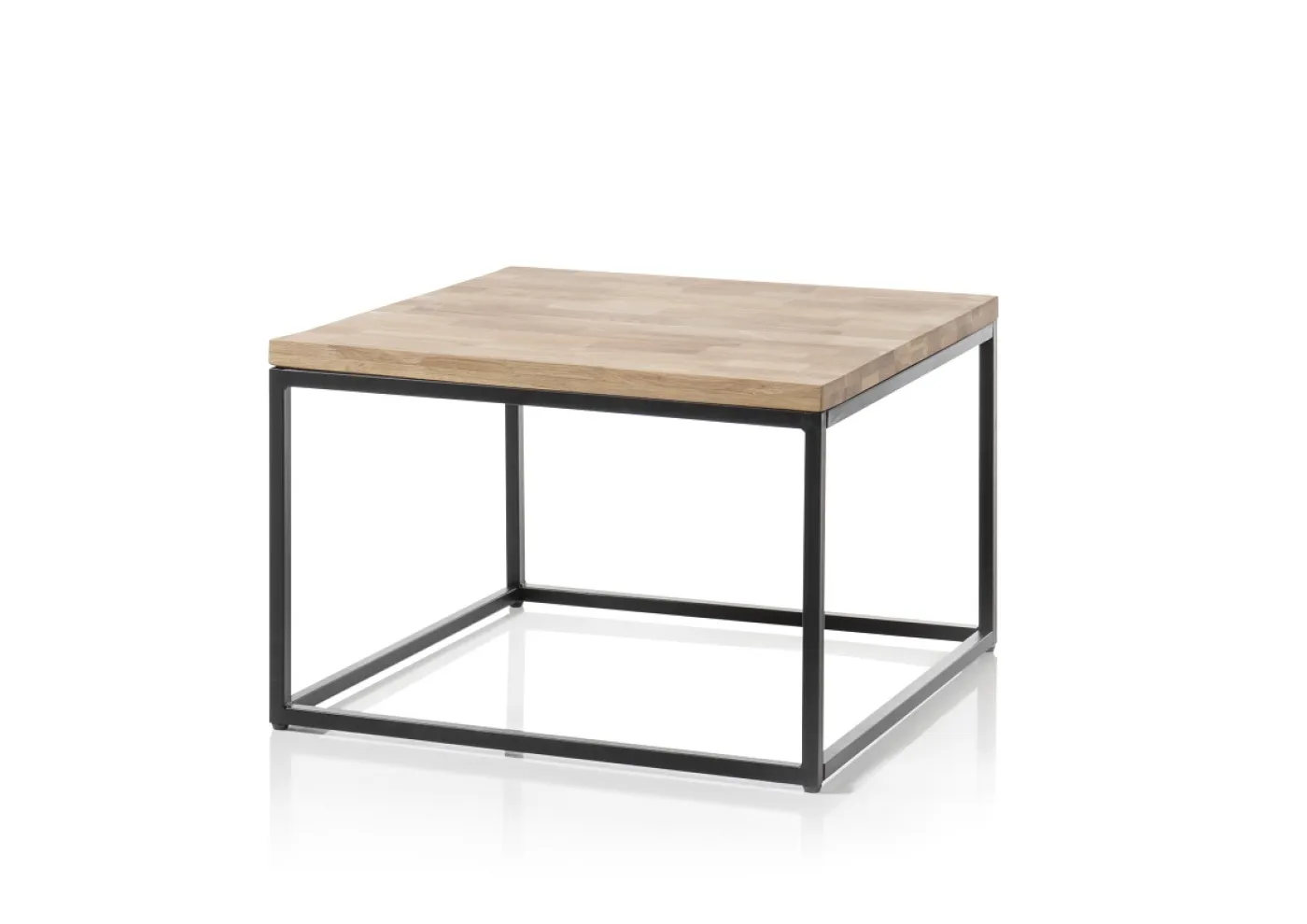 Couchtisch Sakura | Asteiche massiv | mit Metallrahmen | 70x70 | Eiche