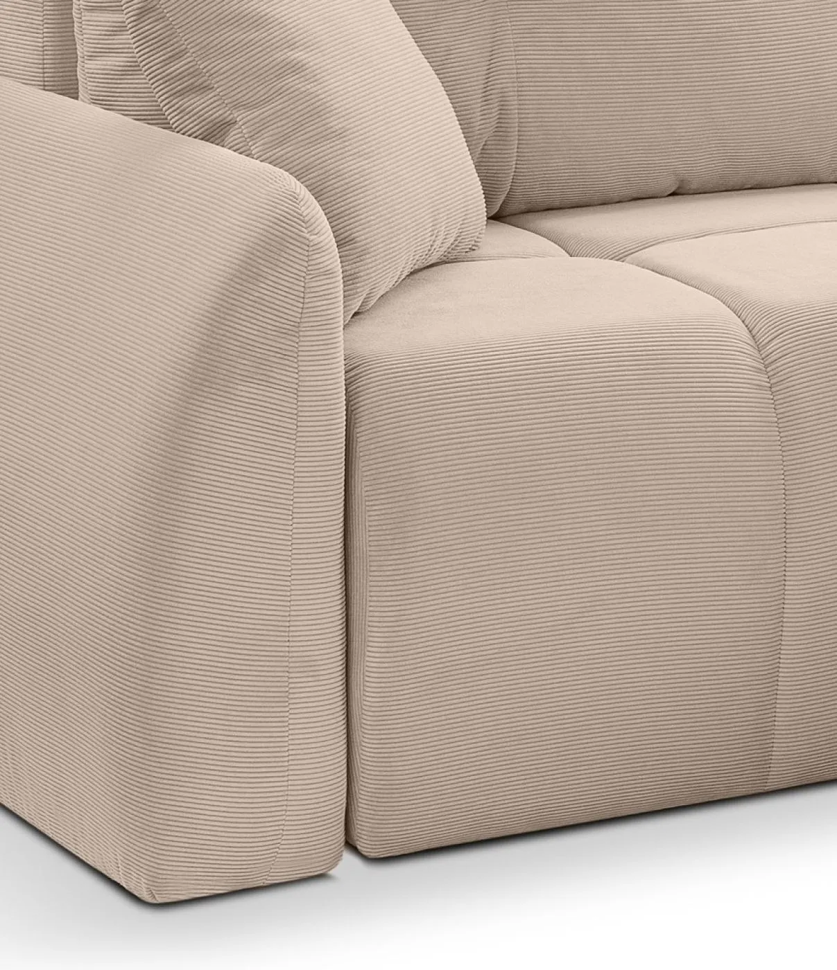 Long Eckschlafsofa Sancho rechts | 255cm | Cord | beige
