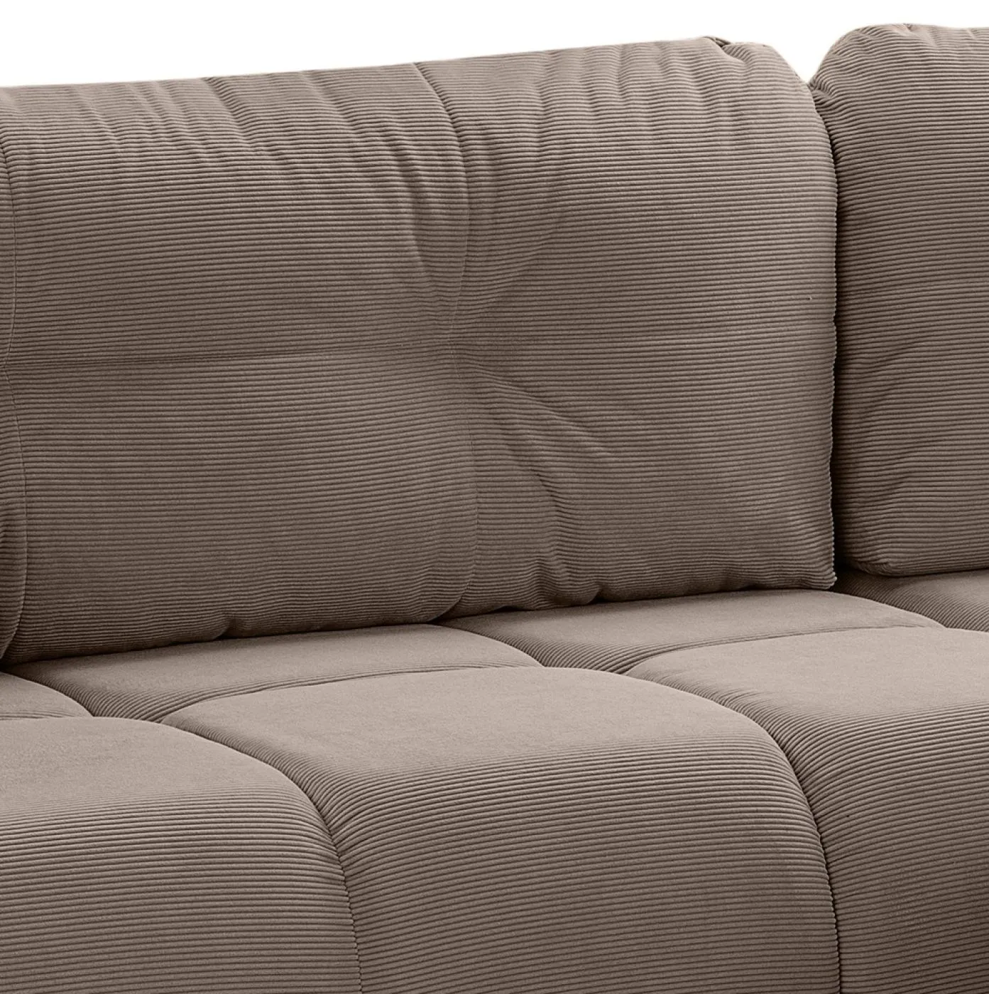 Long Eckschlafsofa Sancho rechts | 255cm | Cord | braun-beige