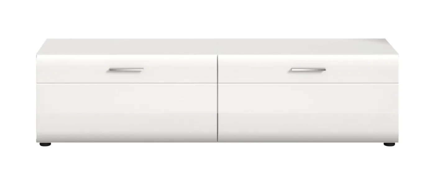 Lowboard Ice | mit 2 Klappen | weiß